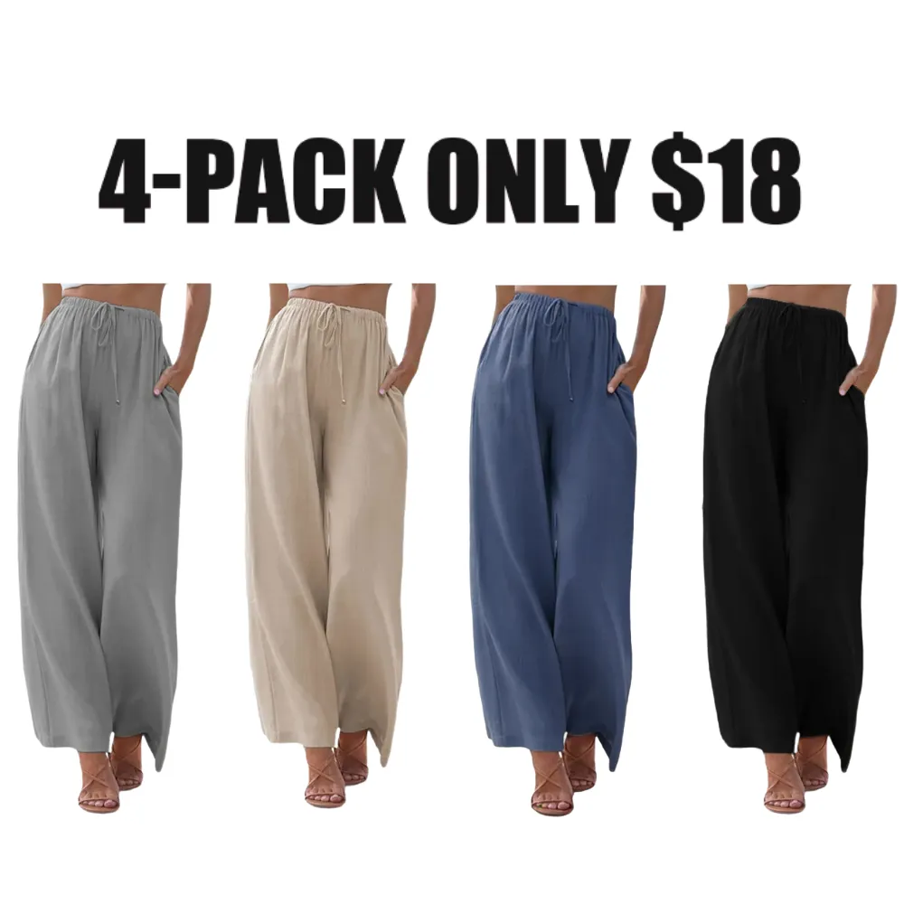 🔥Last Day 89% OFF🔥Women’s Cotton Linen Wide Leg Pants
