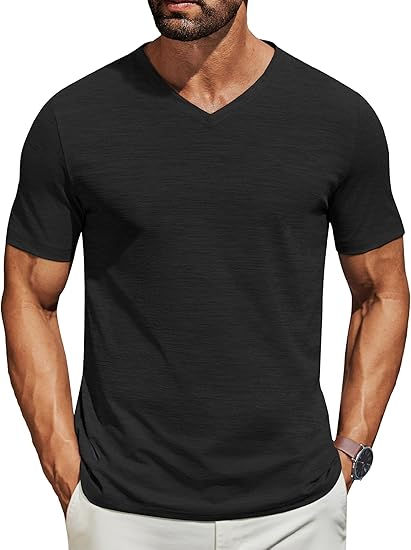 Men's Performance V-Neck Tee – Stretchy, Moisture-Wicking & Quick-Dry Comfort