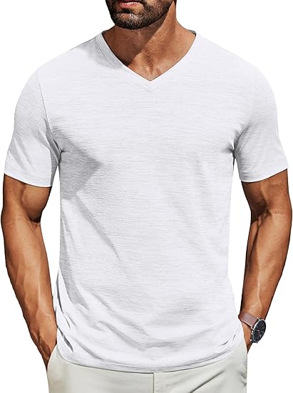 Men's Performance V-Neck Tee – Stretchy, Moisture-Wicking & Quick-Dry Comfort
