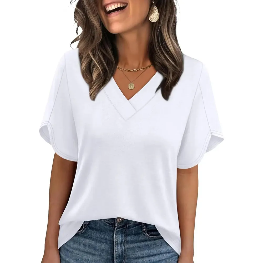 Women's V-neck cropped top