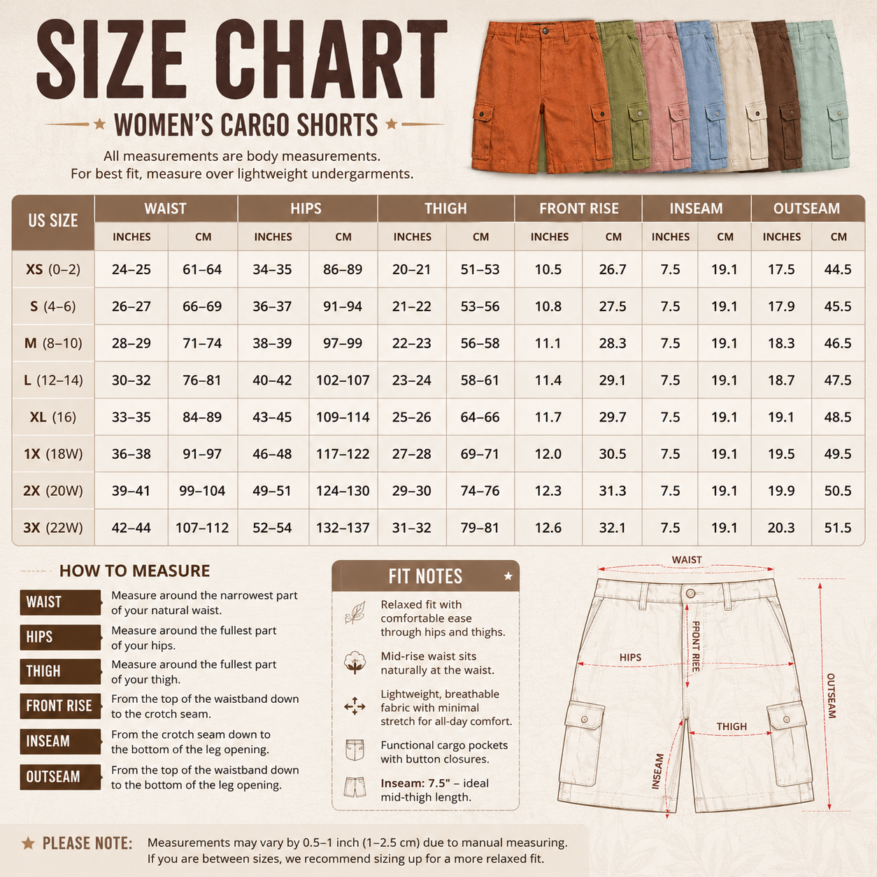Seafoam Green model for women's relaxed cargo shorts