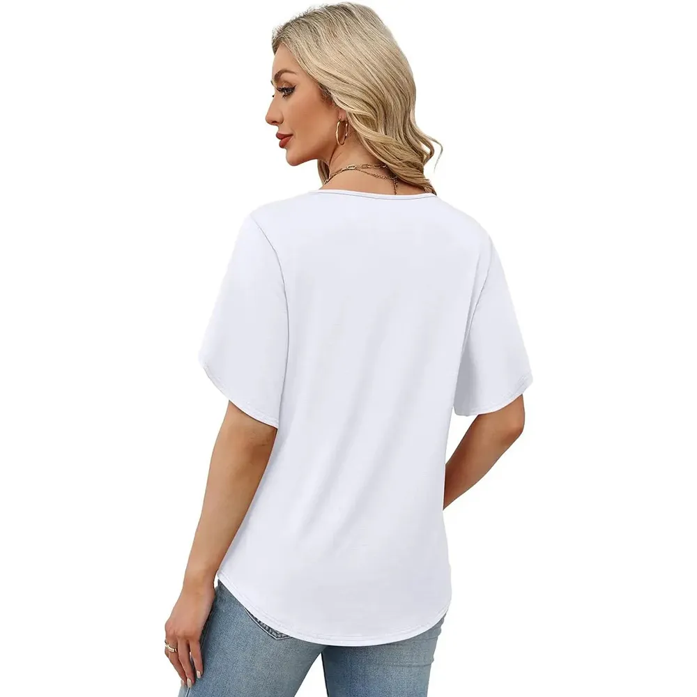 Women's V-neck cropped top