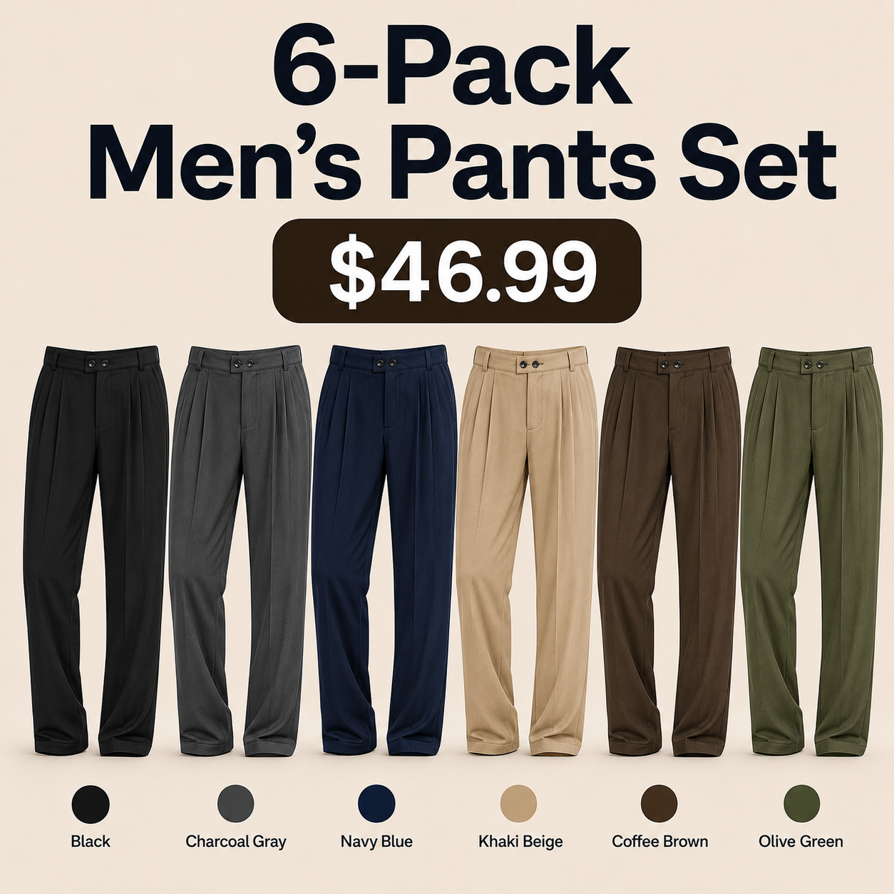 Men's Casual Loose-Fit Pants Set image 18