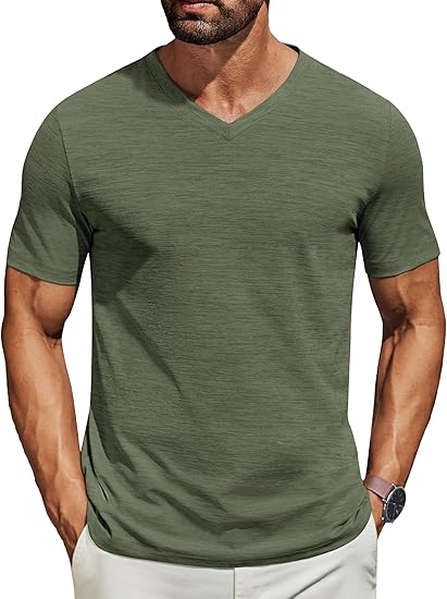 Men's Performance V-Neck Tee – Stretchy, Moisture-Wicking & Quick-Dry Comfort