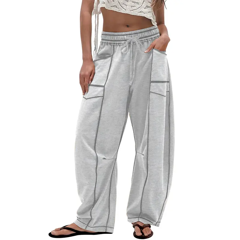 Flash Sale📢💝 Womens Barrel Sweatpants High Waisted Wide Leg Pants
