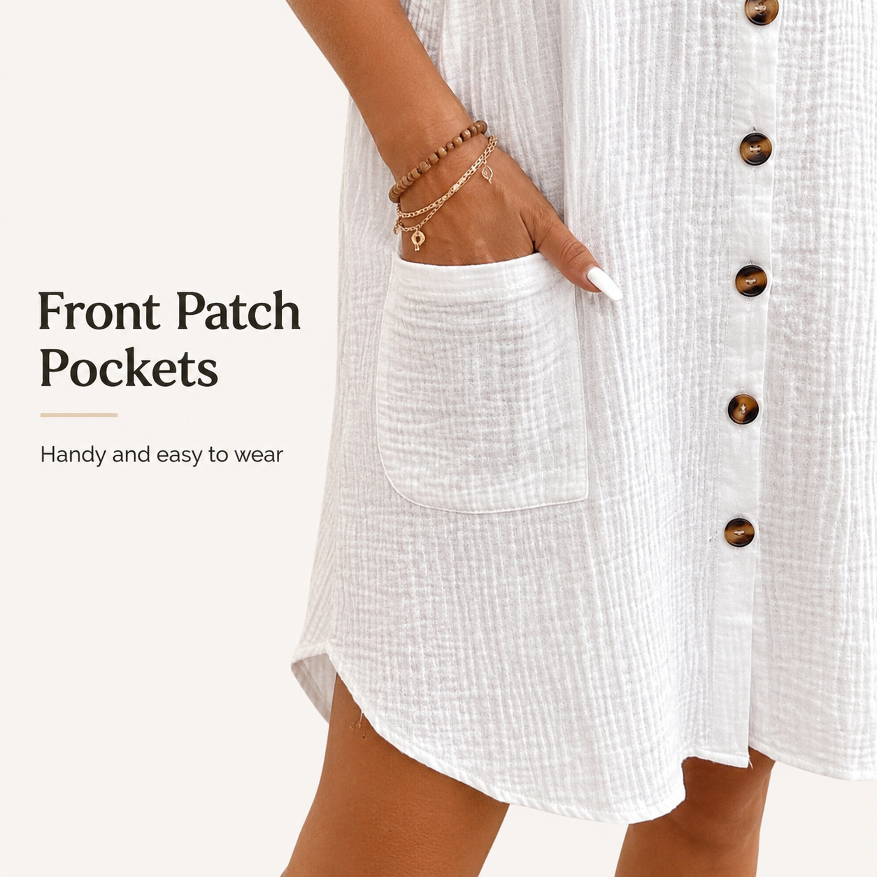 Front patch pocket detail