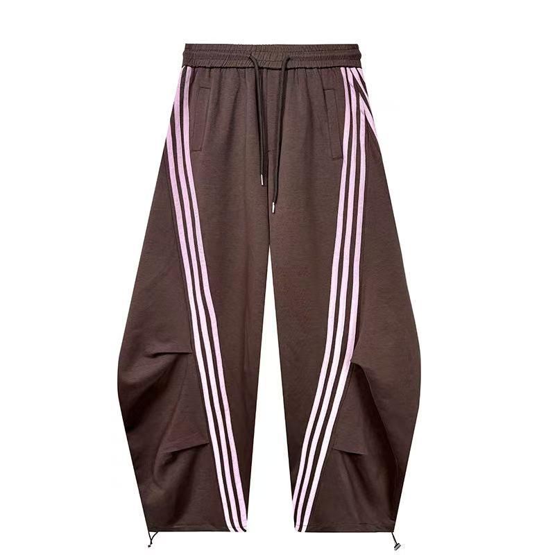 Loose Wide Leg Striped Track Pants
