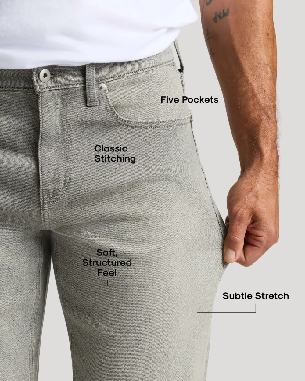 Straight Authentic Denim Jeans 3-Pack
