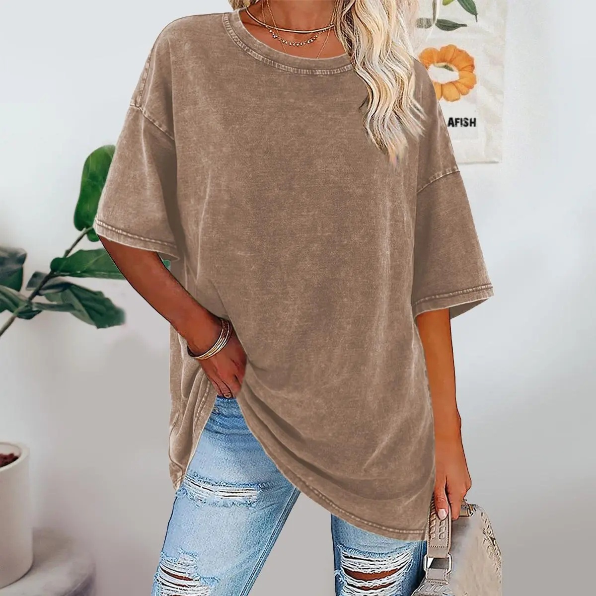 Acid Washed T-Shirts for Women
