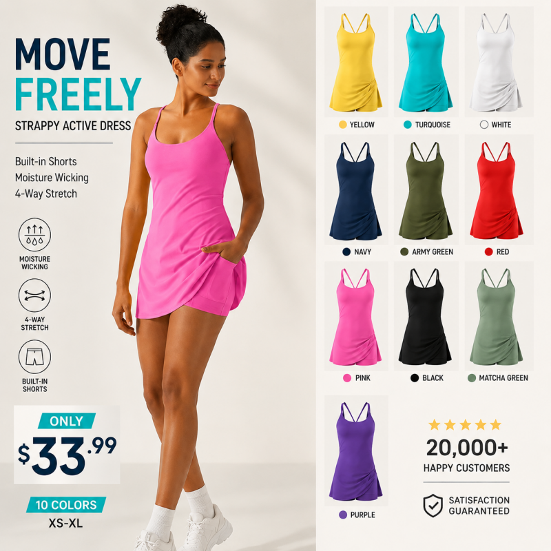🔥Last day promotion🔥Plush Backless Active Dress-Easy Peezy Edition