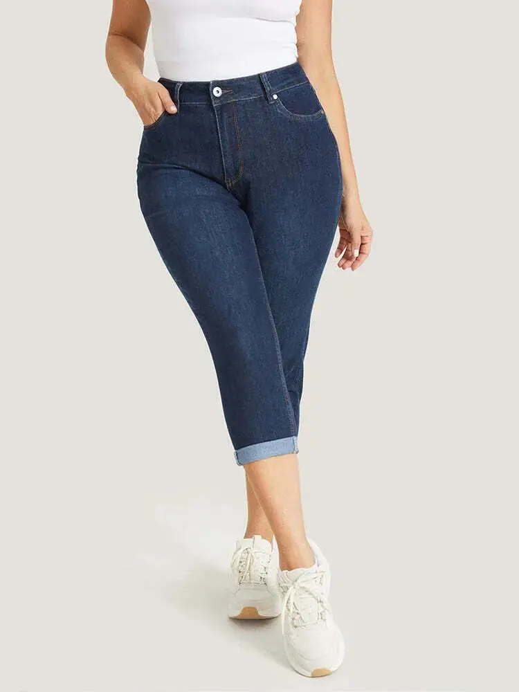 Plus Size High Waist Stretch Capri Jeans Bundle