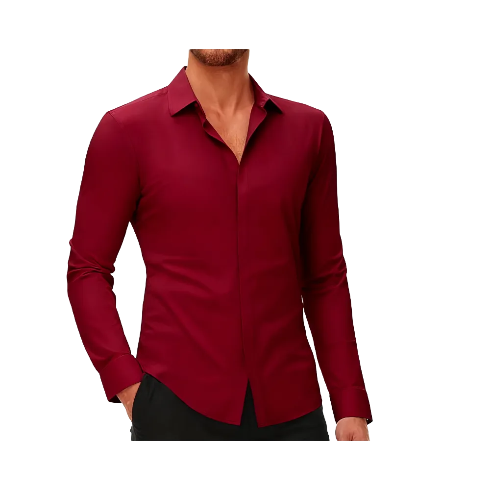 Men's 4-Way Stretch Long Sleeve Dress Shirt