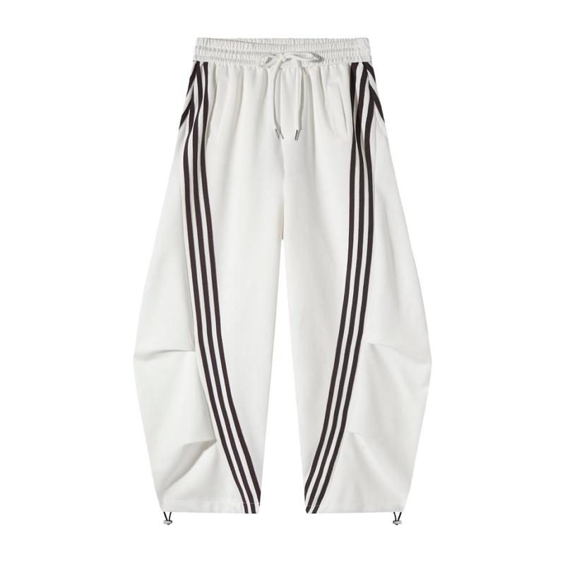 Loose Wide Leg Striped Track Pants