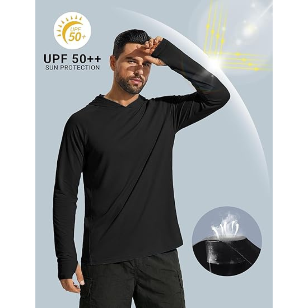 Men's Athletic Hooded Long Sleeves