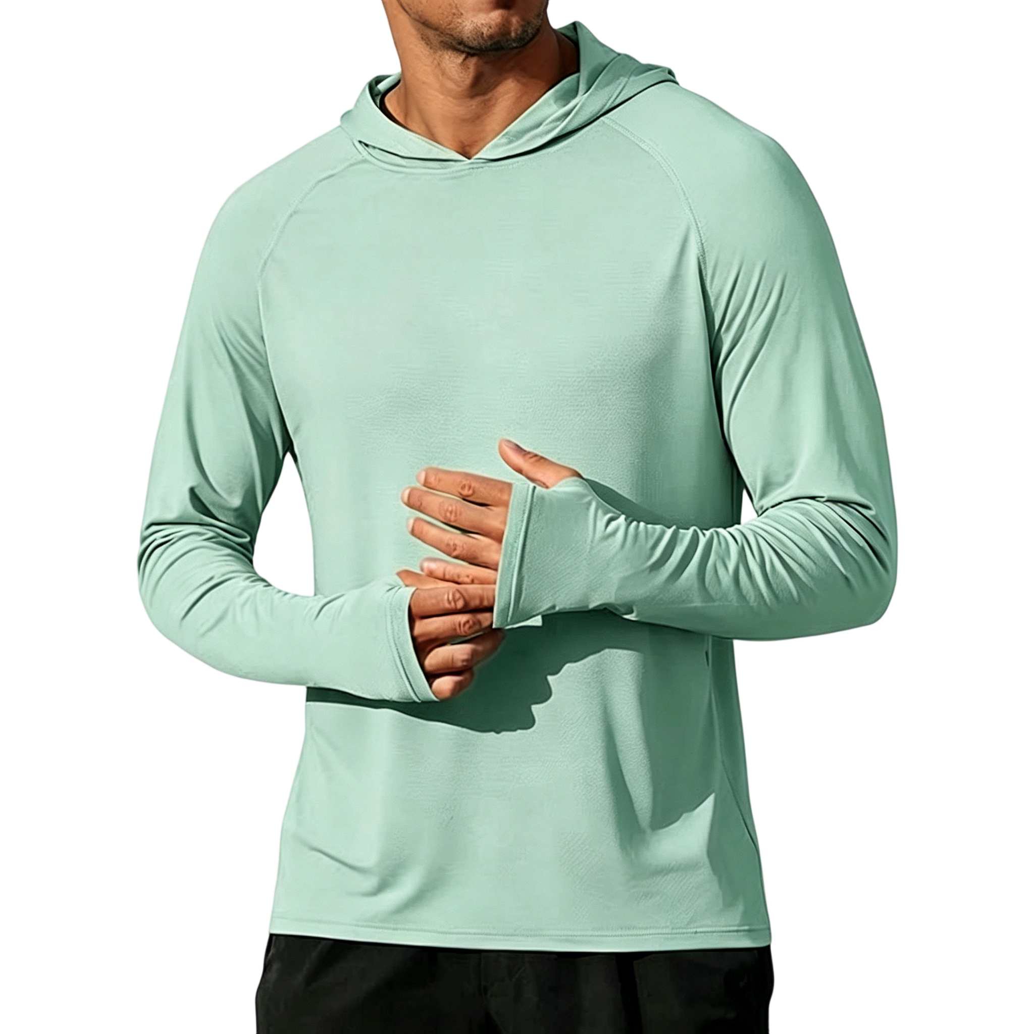 Men's Athletic Hooded Long Sleeves