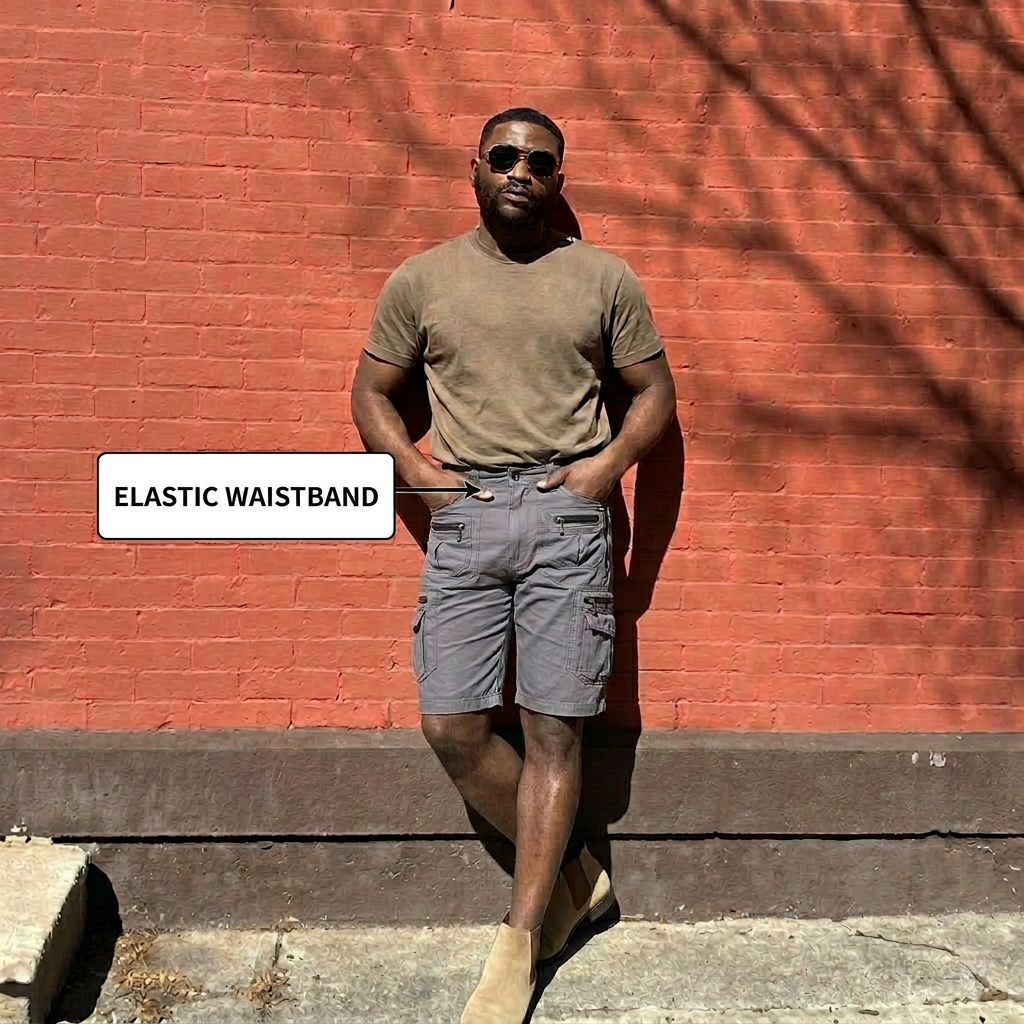 Men Cargo Tactical Pants & EDC Hiking Work Military Army Shorts with 8 Pockets image 3