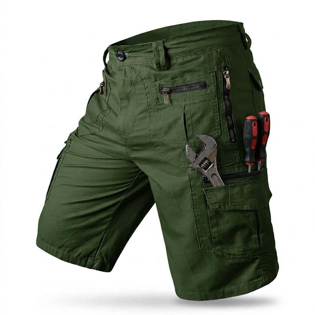 Men Cargo Tactical Pants & EDC Hiking Work Military Army Shorts with 8 Pockets image 11