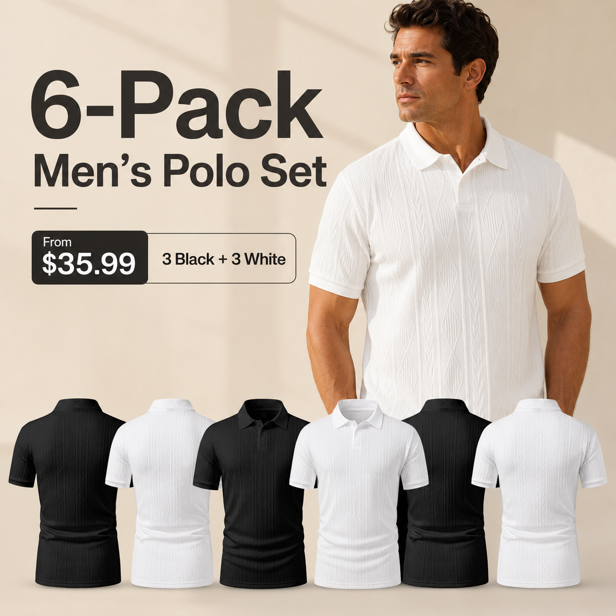 6 White - Size XL