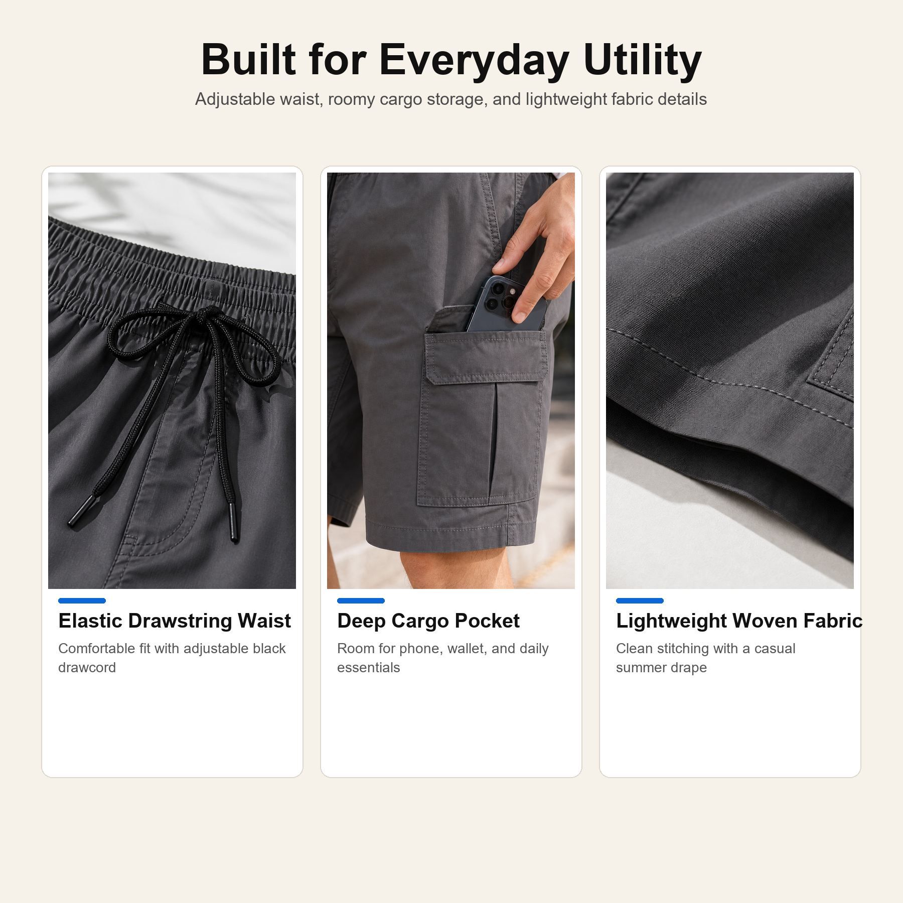 Product details - waist pocket fabric