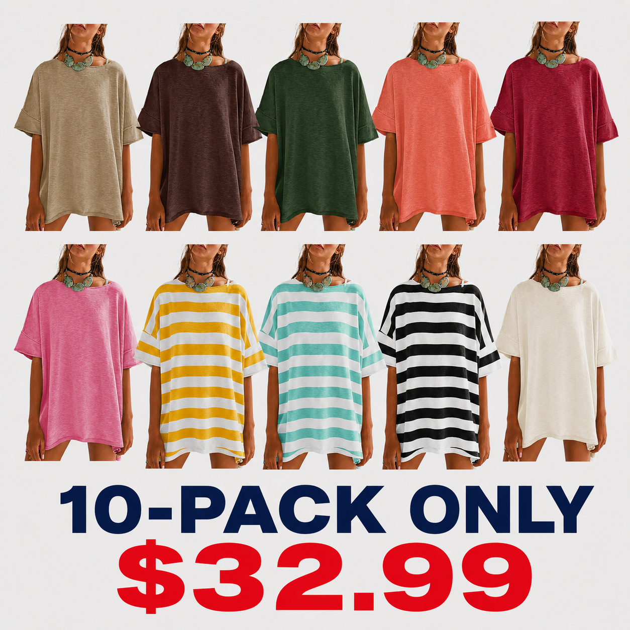 Women's Oversized T Shirts Casual Summer Crew Neck Loose Dropped Short Sleeve Side Slit Hem Blouse Tunic Tops Sweater Tee