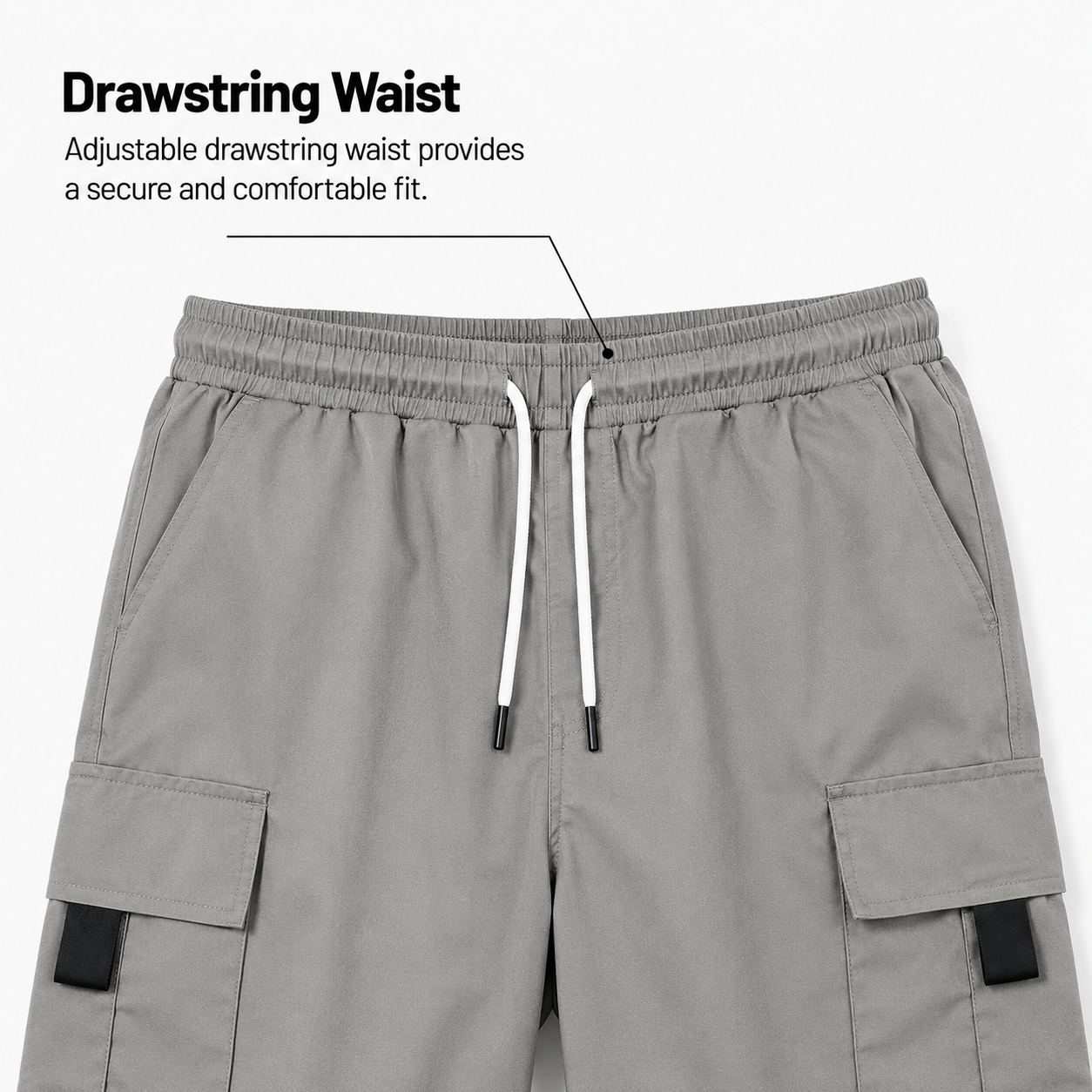🎉Men's Casual Capri Shorts with Drawstring Waist, Large Pockets, Comfortable Fabric, Ideal for Home and Outdoors, Summer Essential🔥