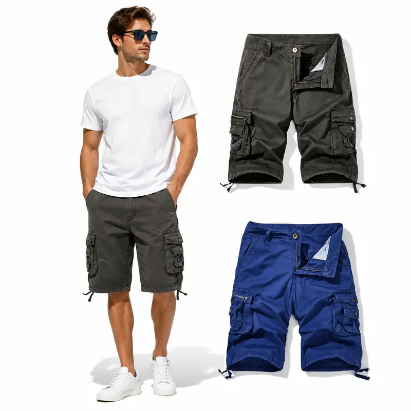 Men's Summer Loose Fit Cargo Shorts