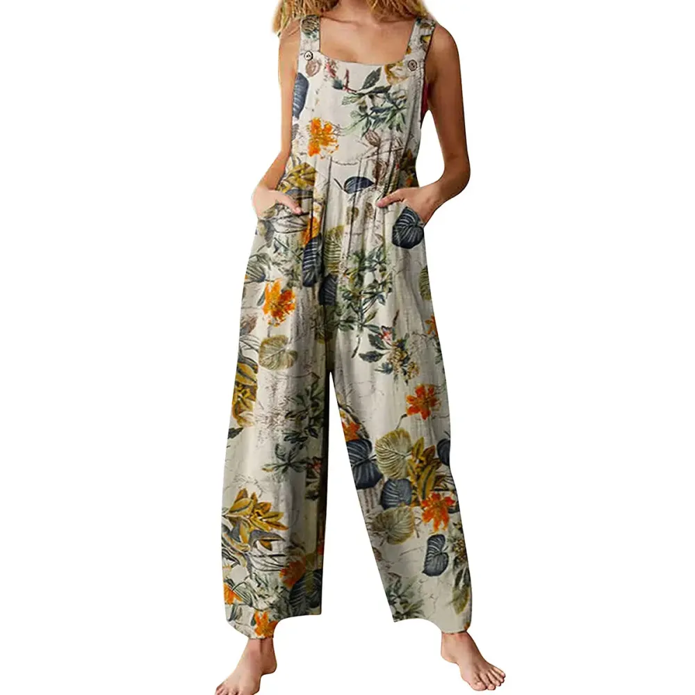 ⚡FINAL SALE⚡Patchwork Bohemian Pocket Jumpsuit