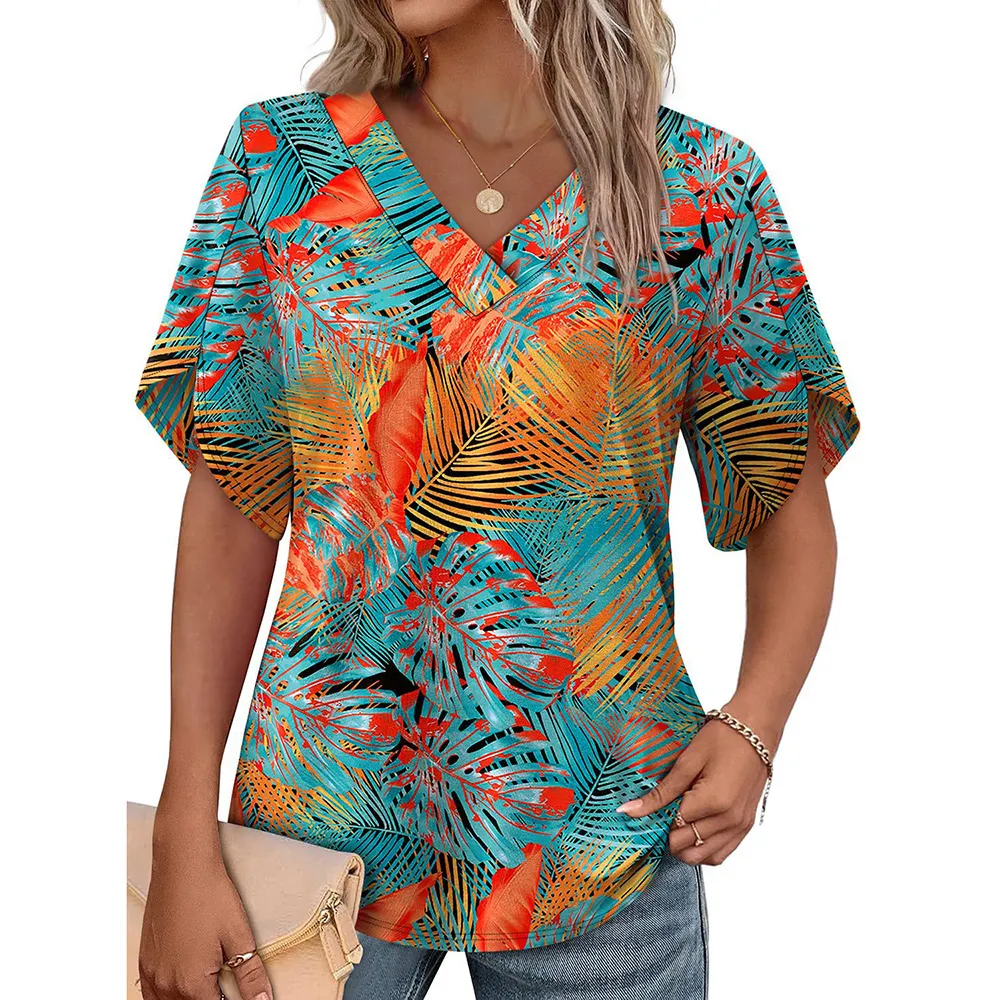 Women's V-neck cropped top