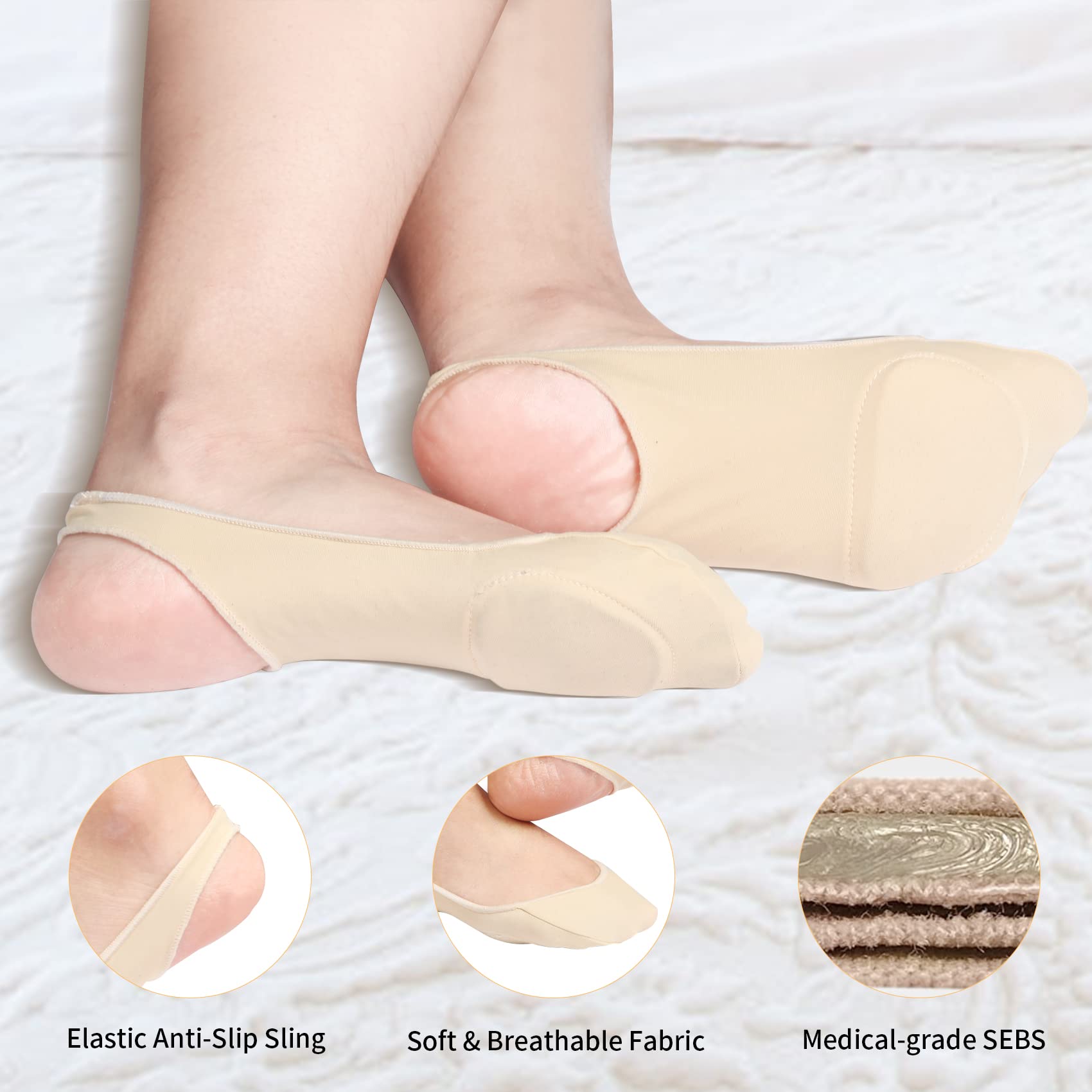 Sock-Style Ball of FootCushions for Women