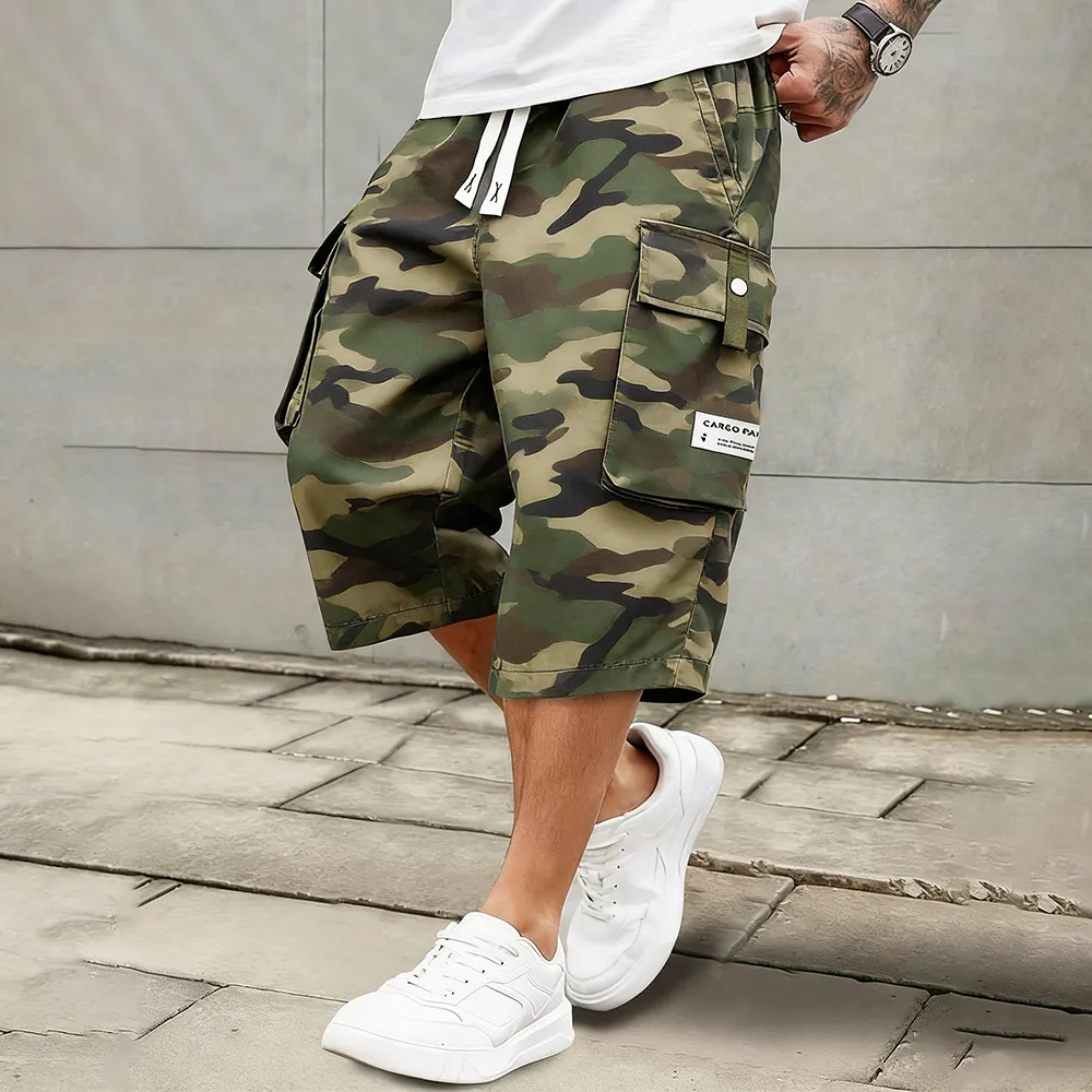 Men's Casual Cargo Calf Shorts