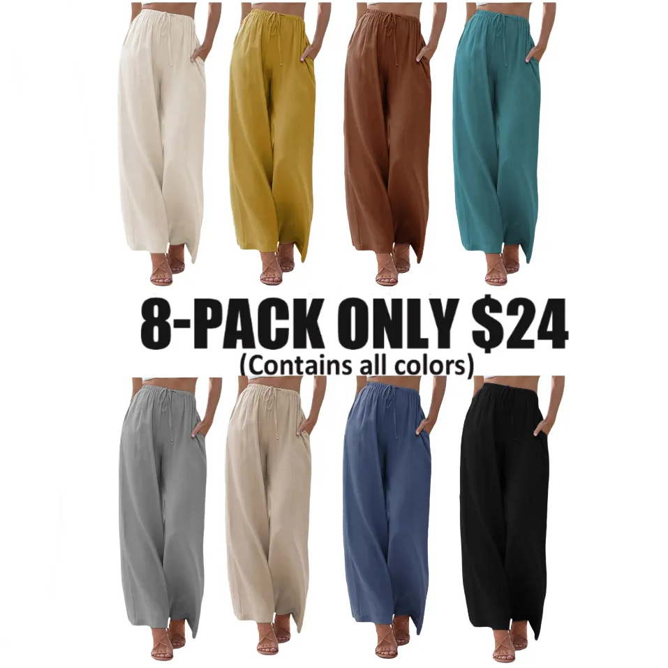 🔥Last Day 89% OFF🔥Women’s Cotton Linen Wide Leg Pants