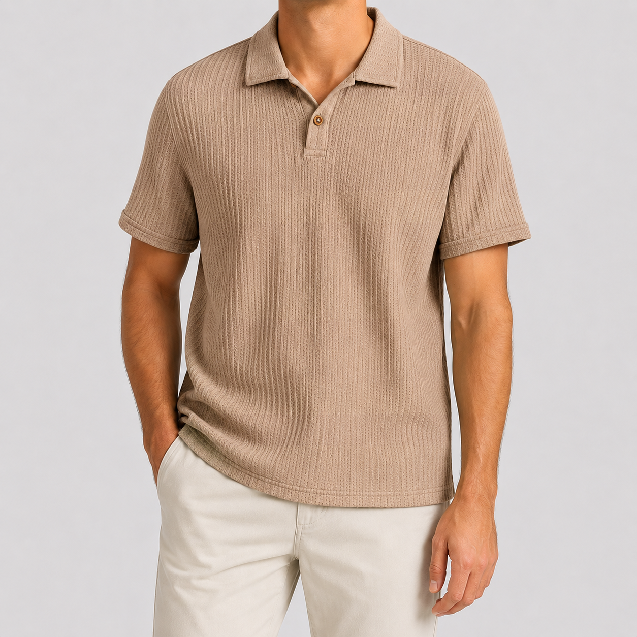 Soft textured knit fabric detail