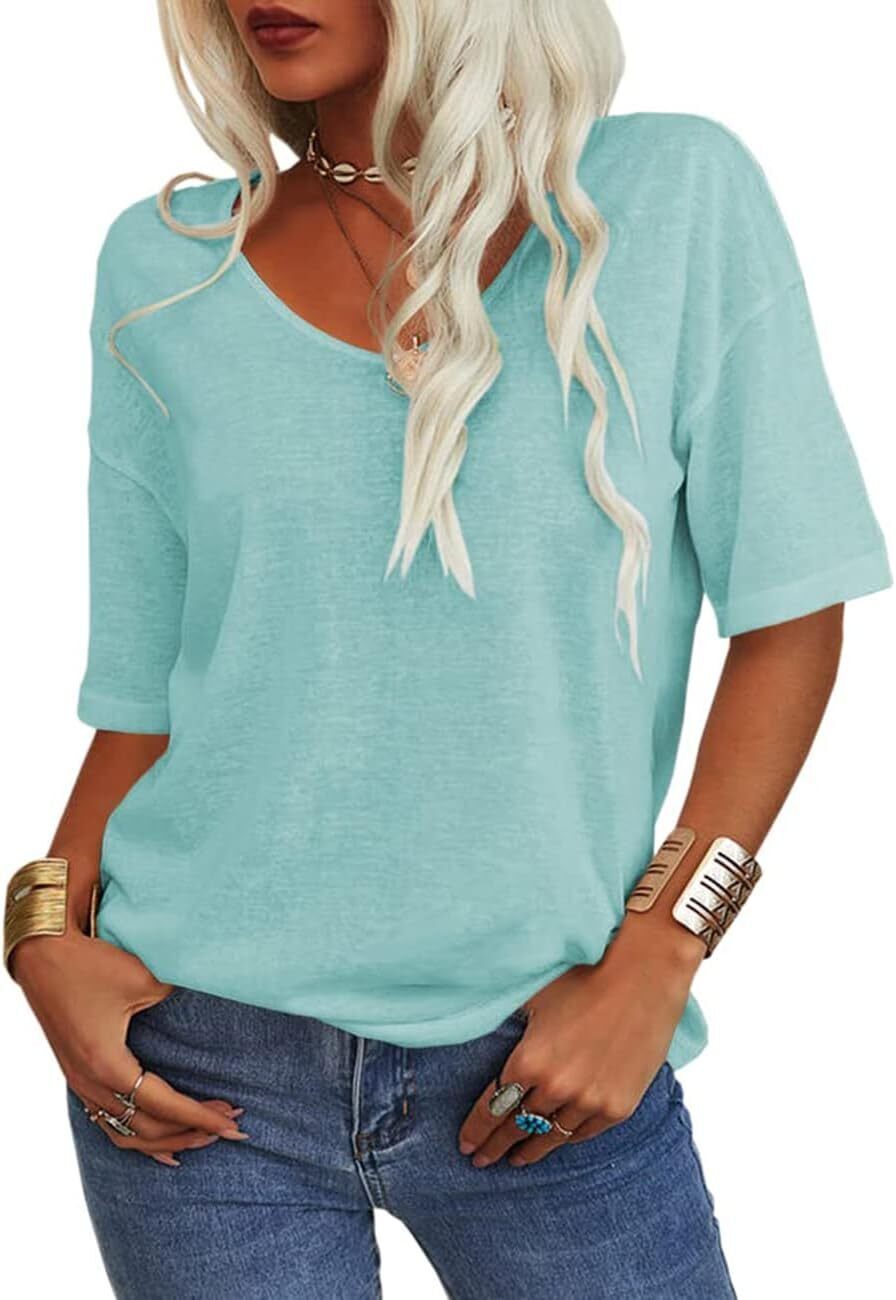 FINAL SALE⚡8 Packs for $23.86⚡ - Summer Casual Half Sleeve T-shirt Basic Tops (Multiple Colors)