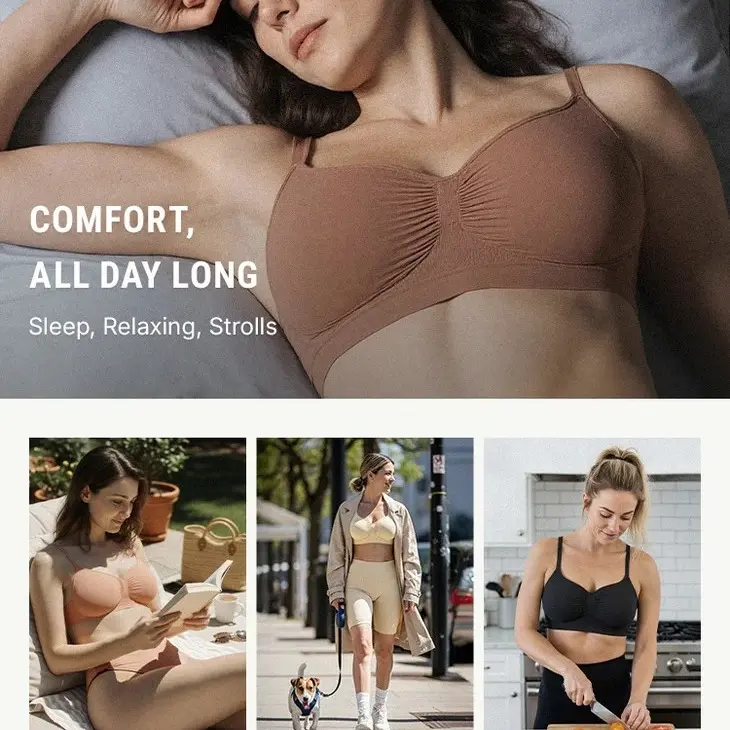 Women's Wireless Comfort Bra - Up to 44DD