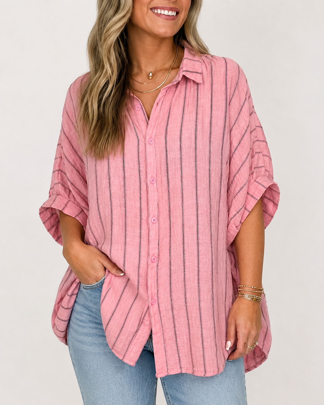 Rose Sorbet Stripe front view