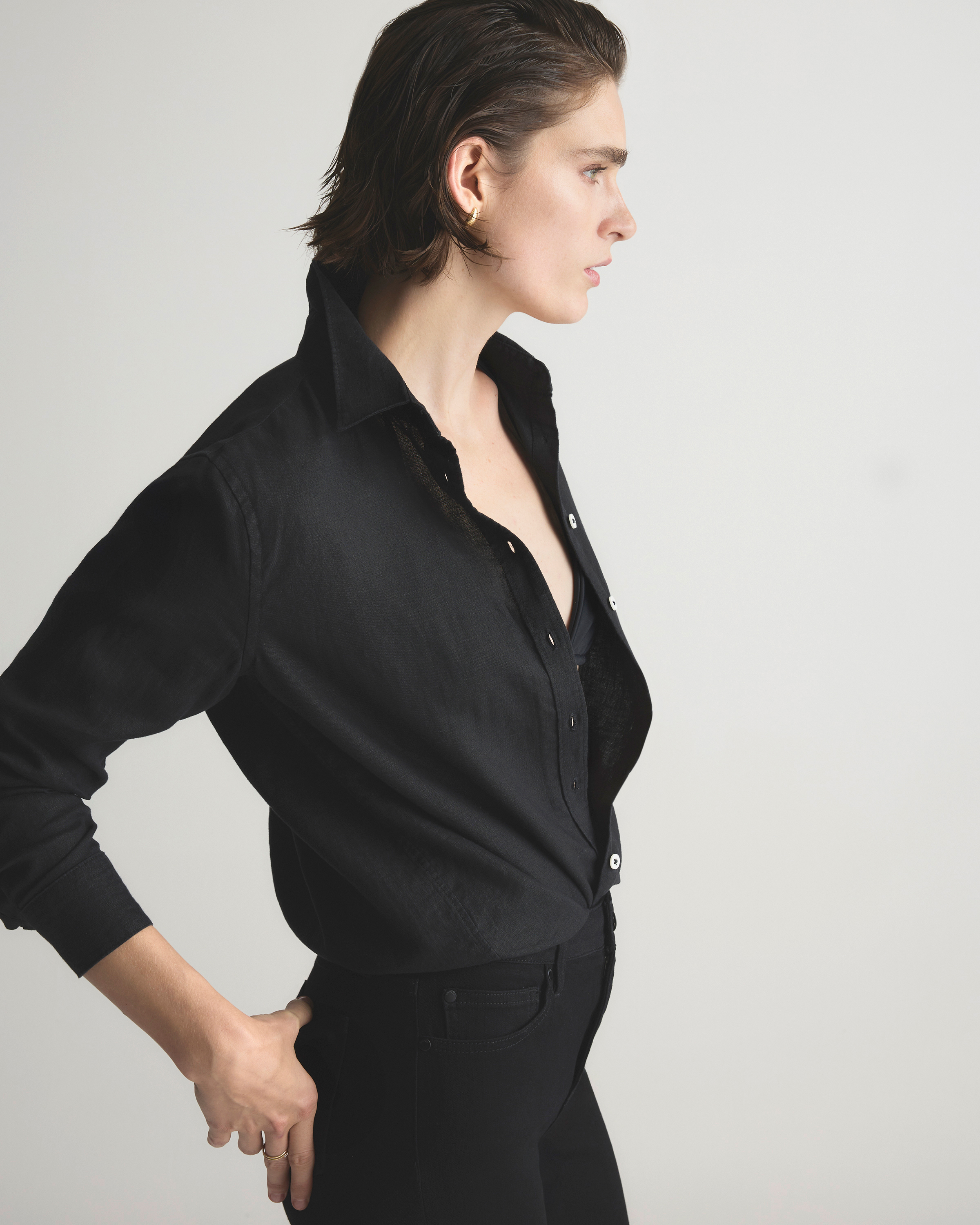 100% European Linen Long Sleeve Shirt