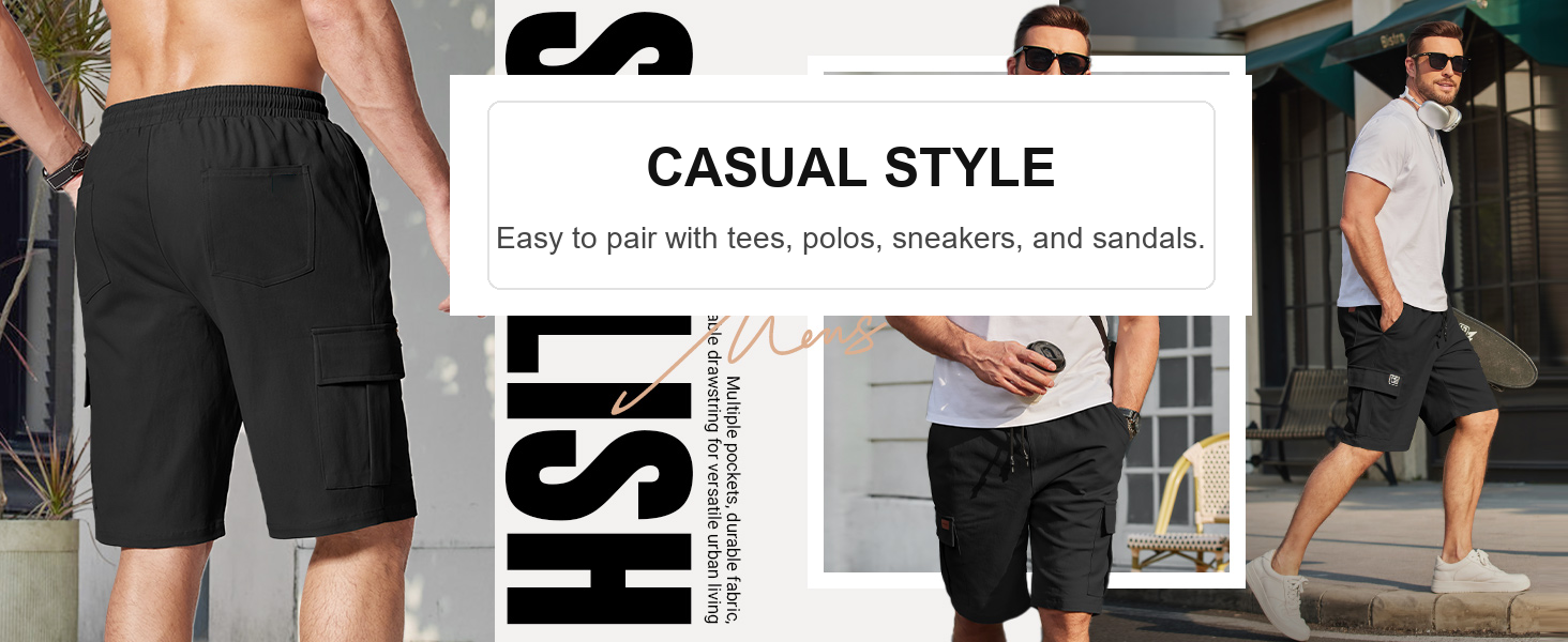 Men's cargo shorts casual style