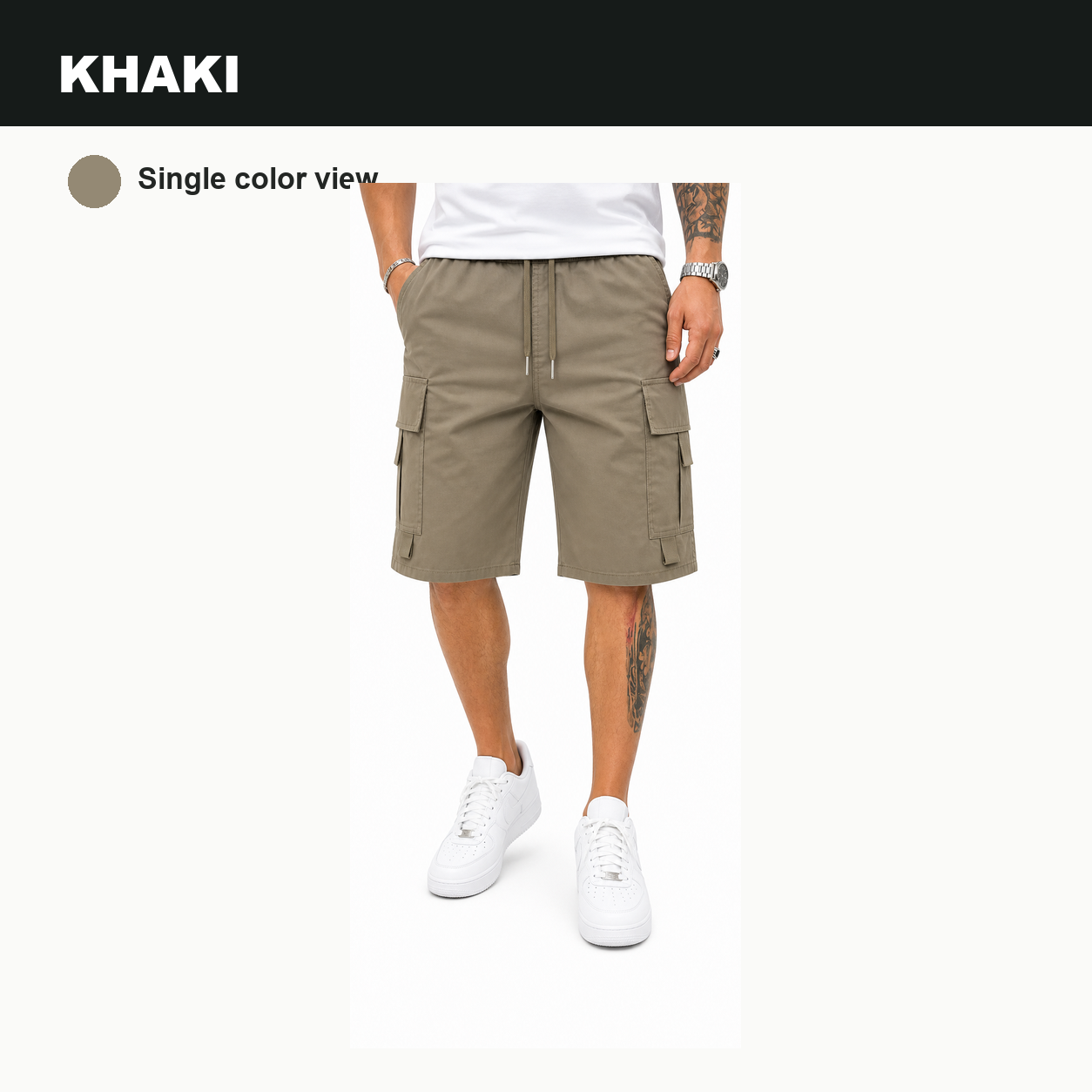 Pack & Save Men's Drawstring Cargo Shorts, Lightweight Multi-Pocket Utility Shorts with Elastic Waist