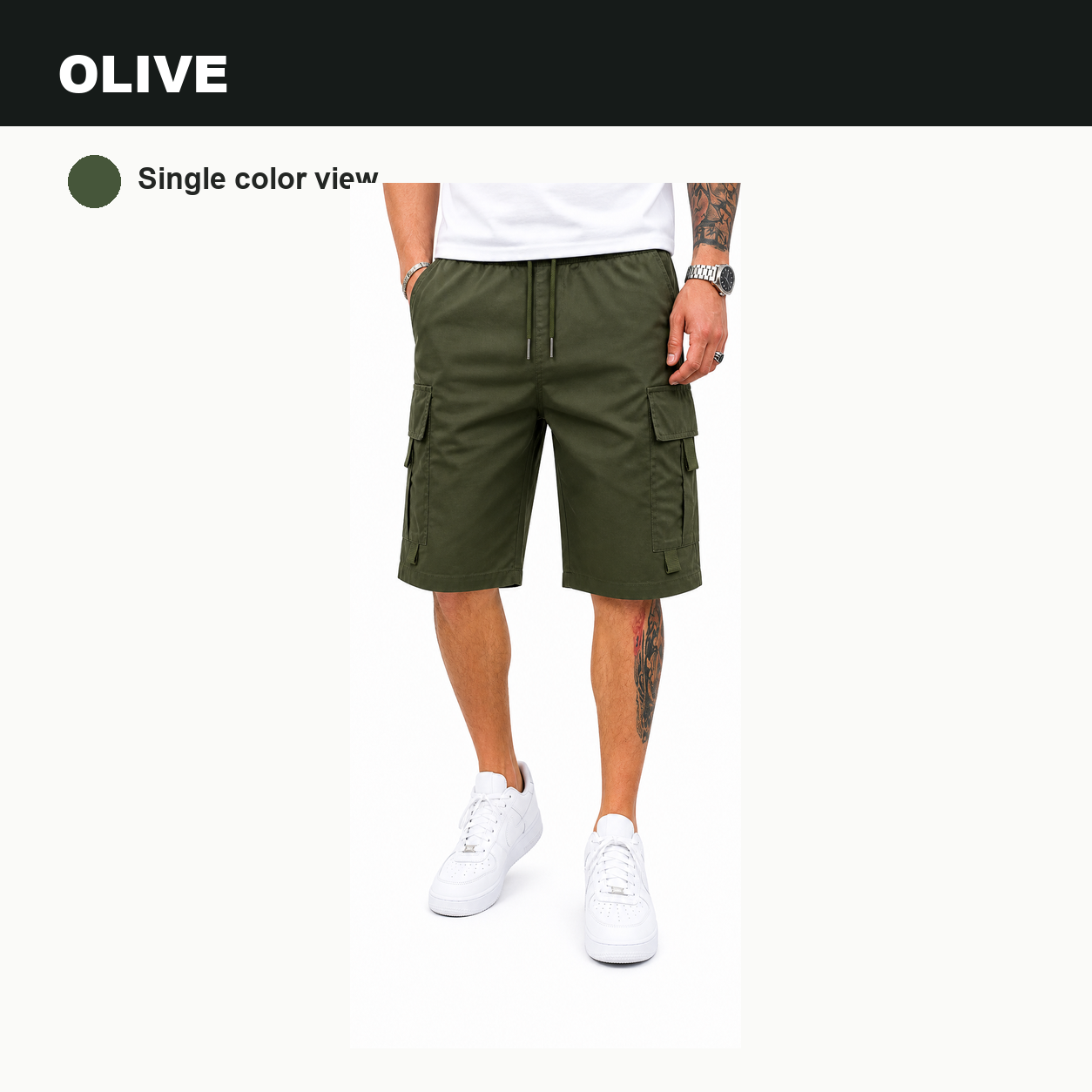 Pack & Save Men's Drawstring Cargo Shorts, Lightweight Multi-Pocket Utility Shorts with Elastic Waist