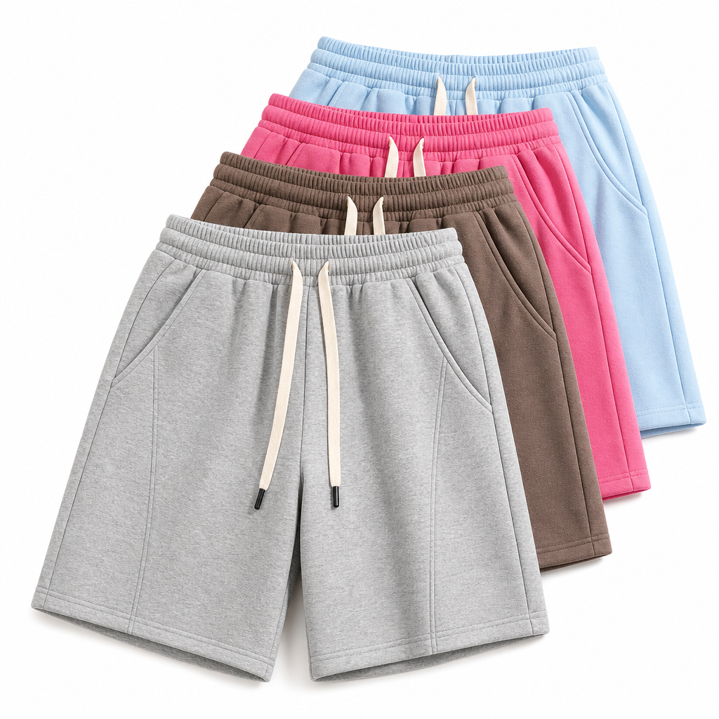 4-Pack Everyday Set men cotton fleece drawstring sweat shorts SKU image