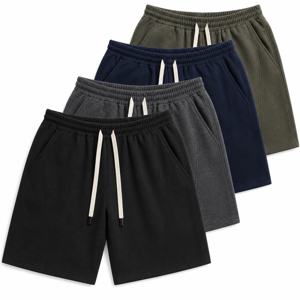 4-Pack Work Set men cotton fleece drawstring sweat shorts SKU image