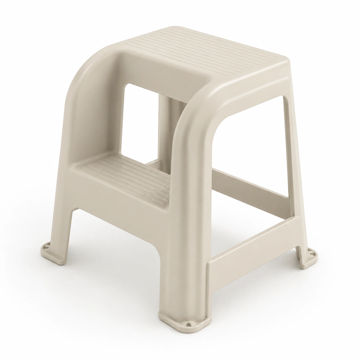 Escalon de plastico de dos niveles color beige