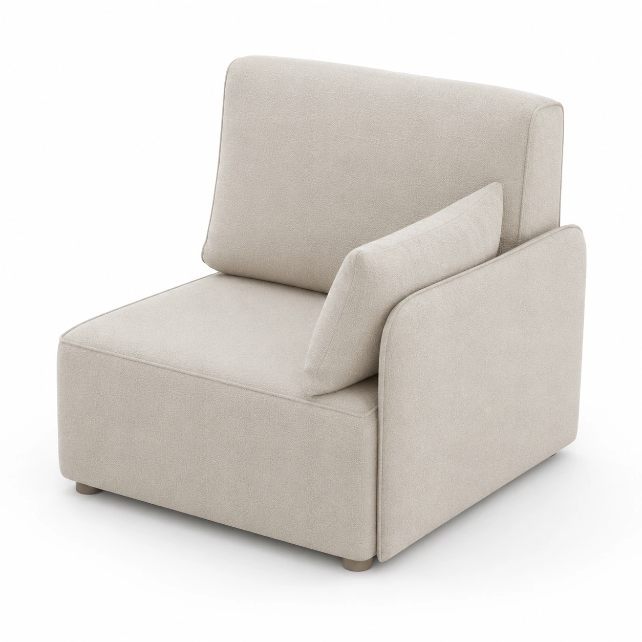 modulo de sofa individual blanco hueso