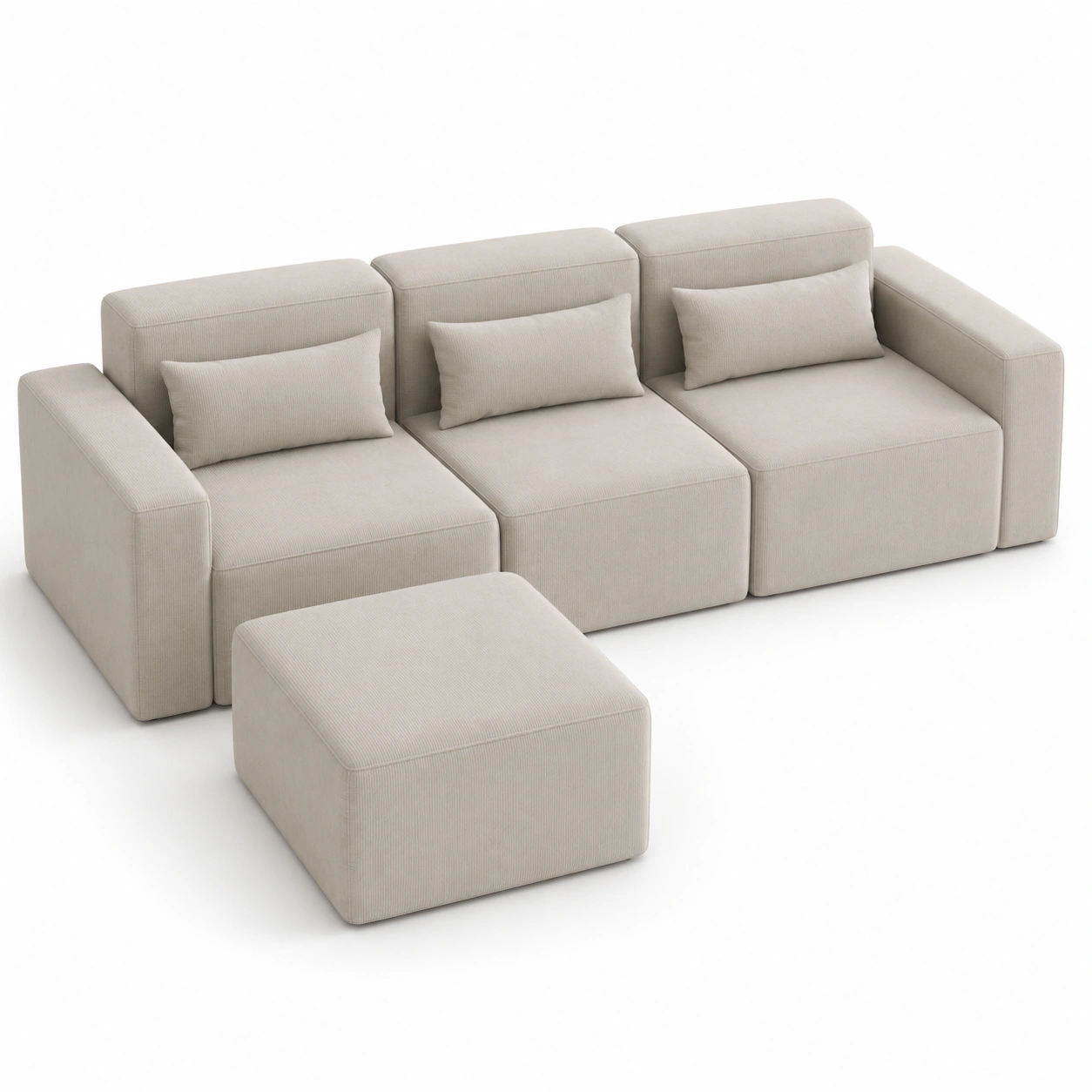 sofa modular beige con ottoman