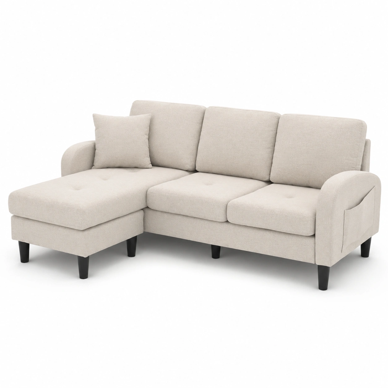 Sofa esquinero con chaise longue color beige