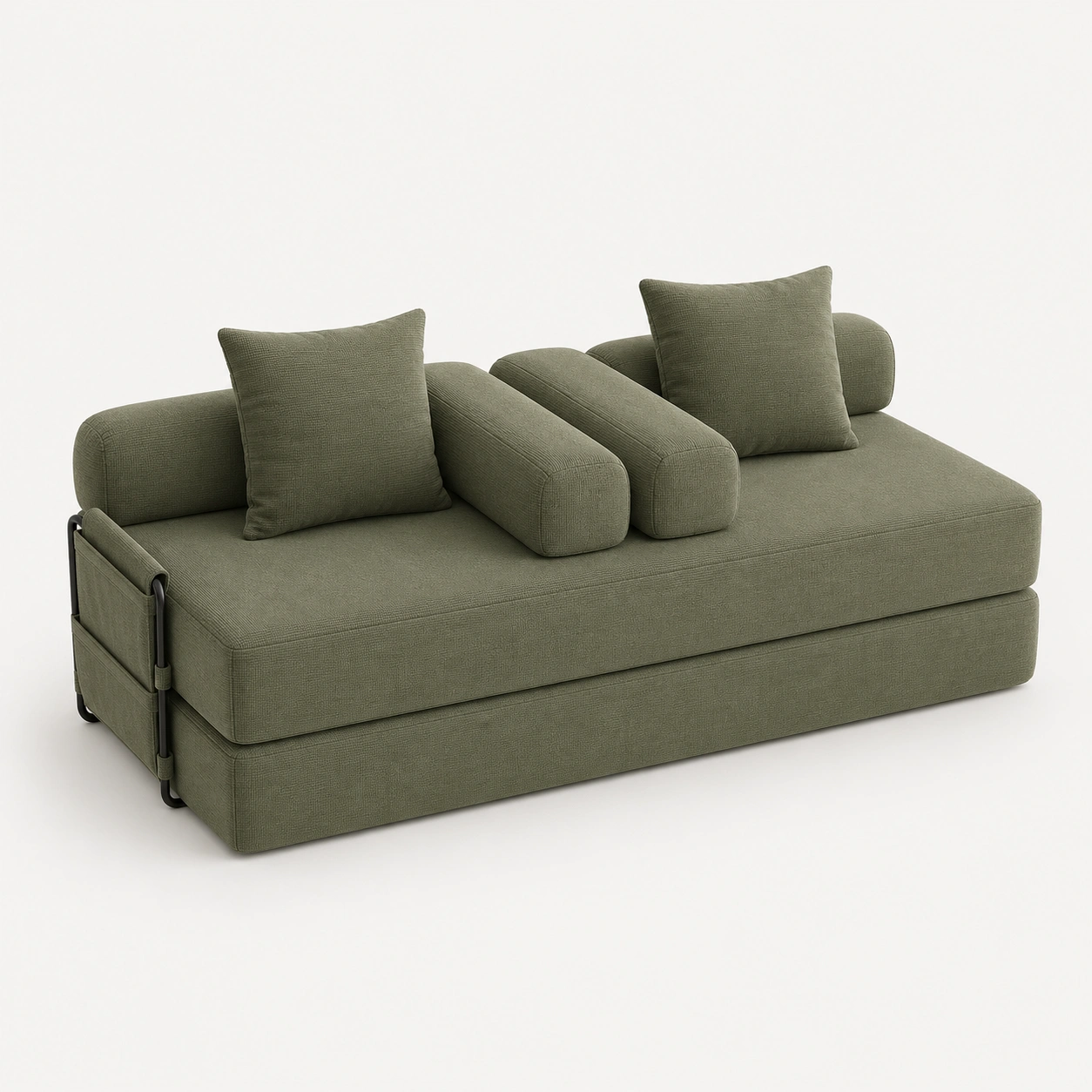 Sofa cama plegable color verde