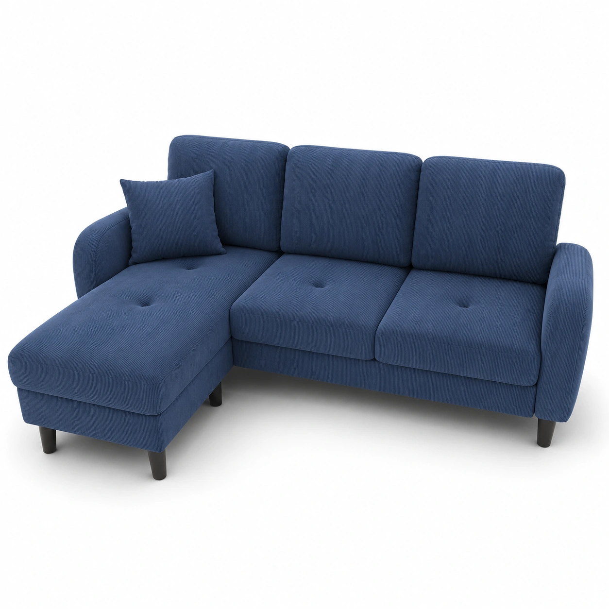 Sofa en forma de L color azul