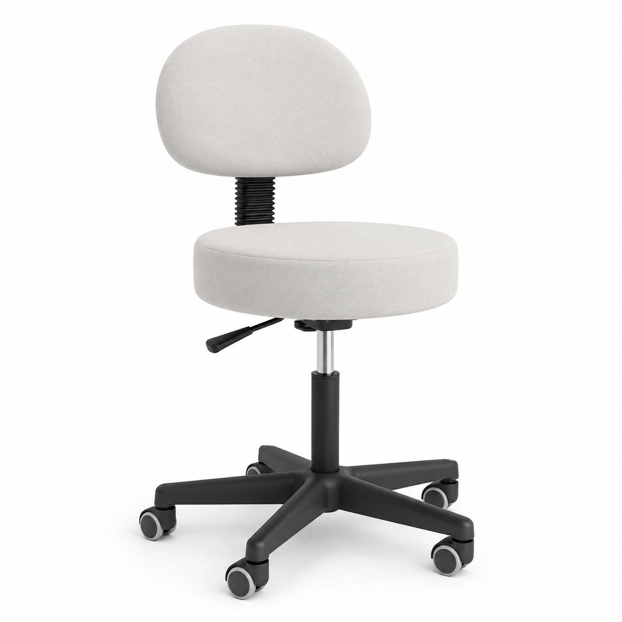 Silla de oficina regulable color marfil
