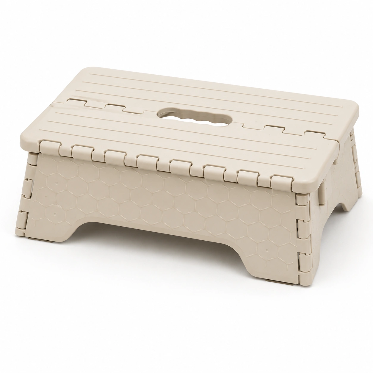 Escalon plegable color beige