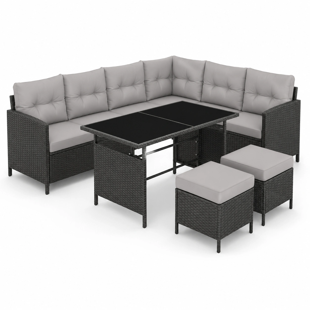 Conjunto de sofa esquinero para exterior